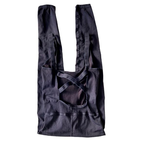 24. New Free People Good Movement Good Karma Onesie in Washed Black - Picture 3 of 10